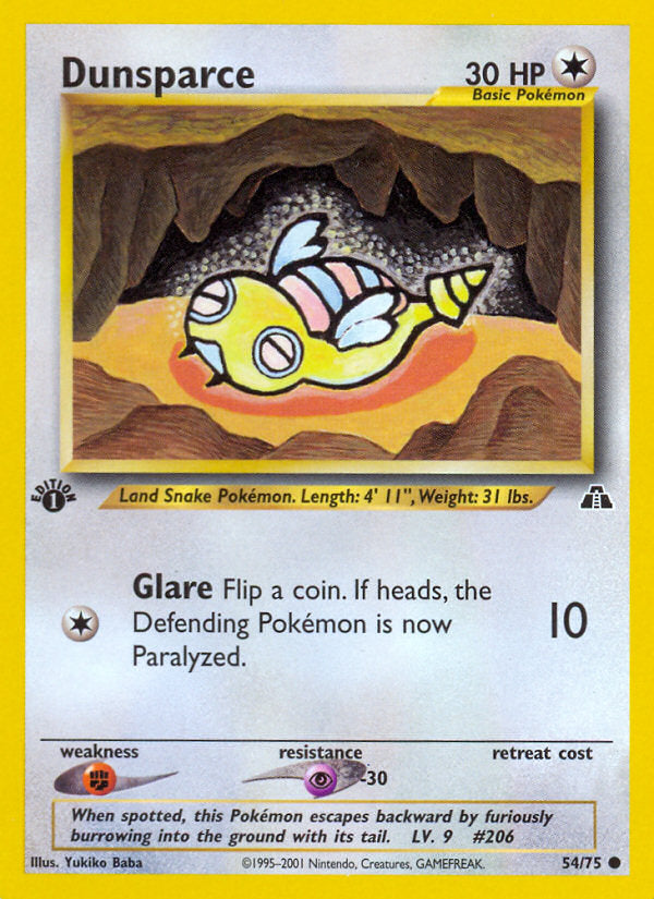 Neo Discovery Dunsparce #54/75 first edition
